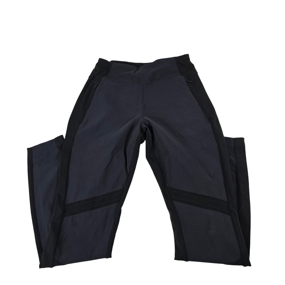 Athleta Polartec Power Stretch Peak Tight Black Charcoal Leggings 158825 Size 6